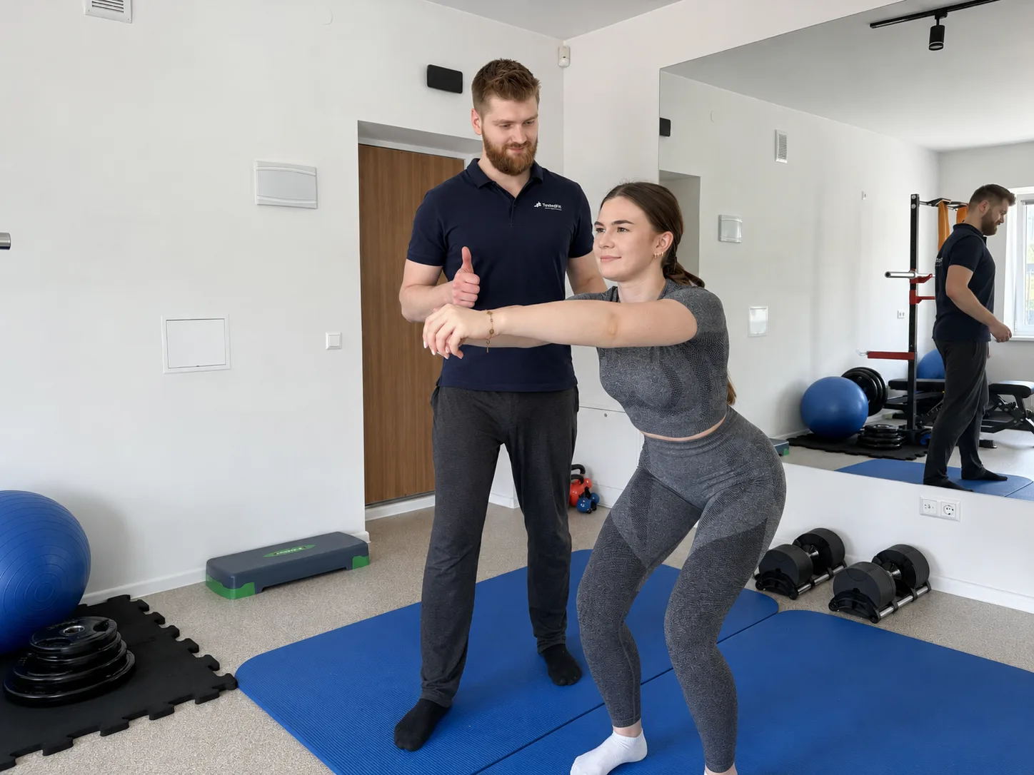 Individuali kineziterapija — pratimų korekcija su kineziterapeutu